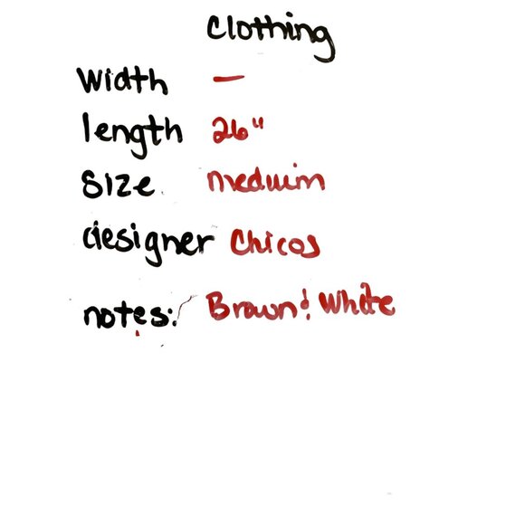 π 2/$30 π Chico's Brown & White Striped Layered Front Jacket Medium - Picture 5 of 5